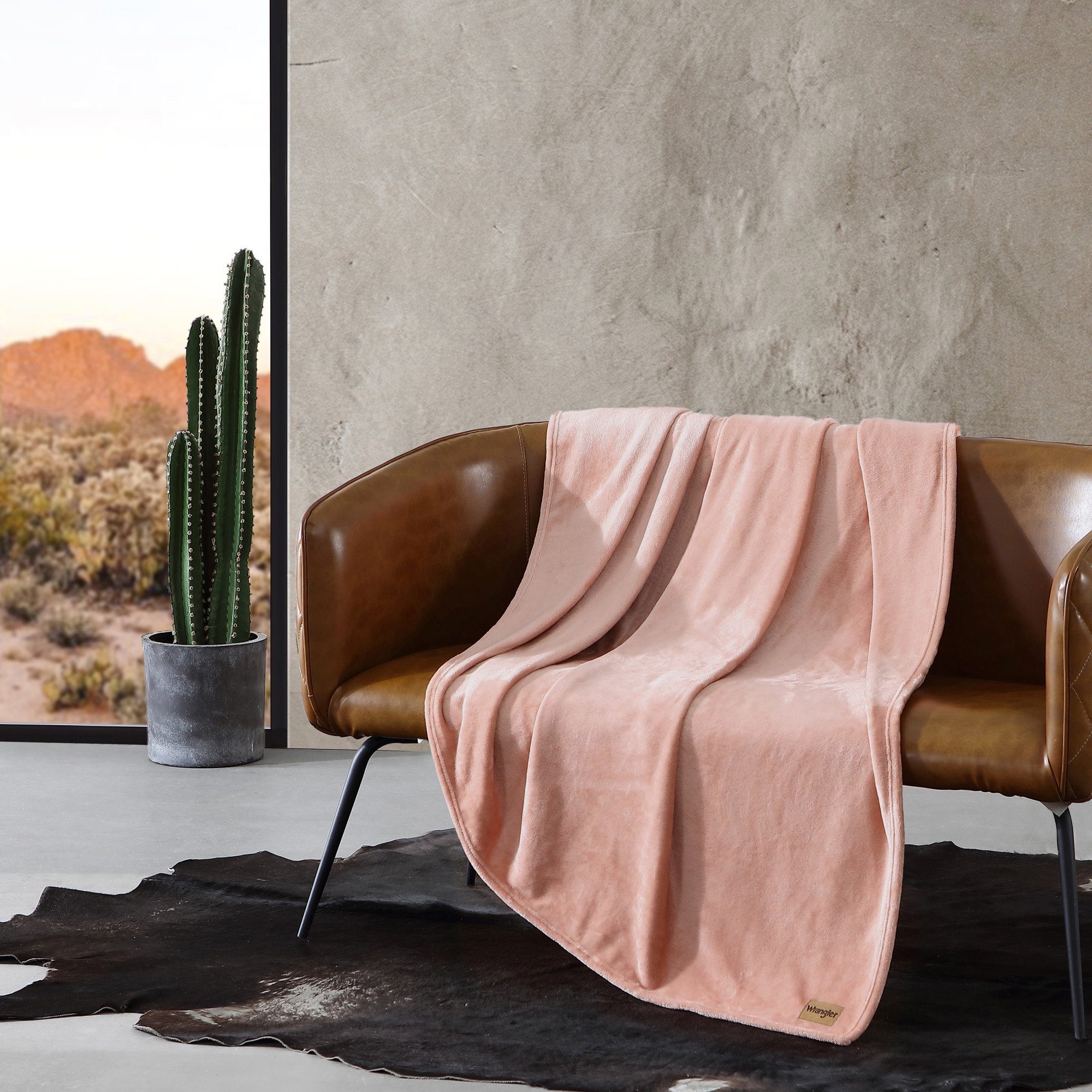 Wrangler Solid Copper Ultra Soft Plush Fleece Full/Queen Blanket | Walmart (US)