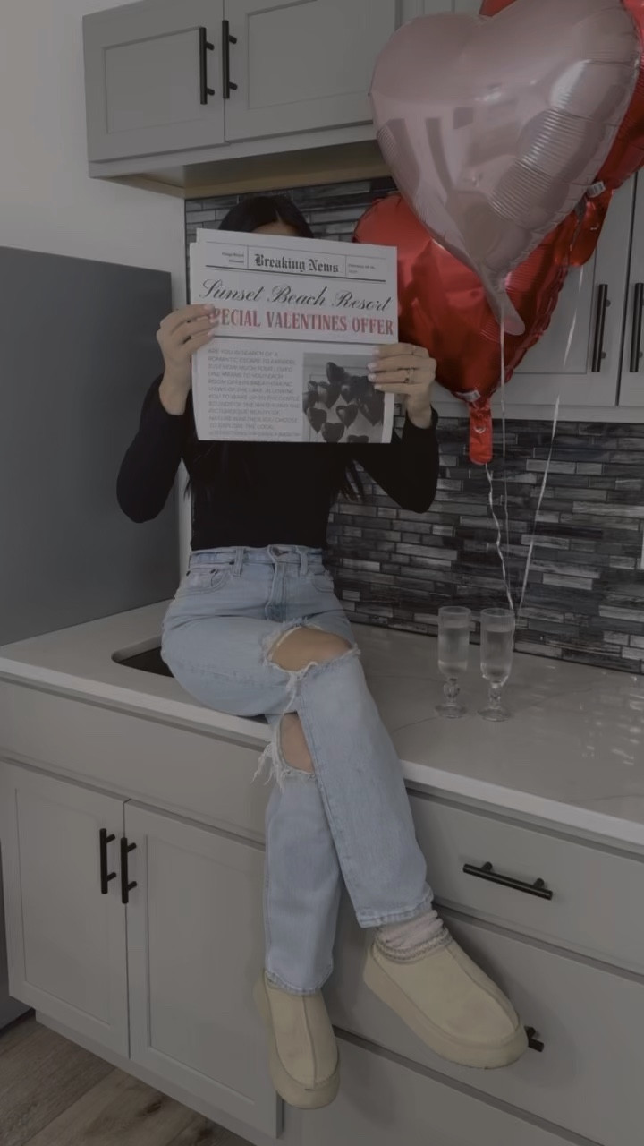 reading the local paper, preparing to be spoiled on valentine’s day 💌😂🎀✨☁️🖤 
valentine’s day, casual cute outfit, date night, dinner date, day date, newspaper, heart ballon’s, jeans, body suit, fuzzy socks, jewelry, ugg slippers, platform slippers, fashion, winter fashion, fashion on a budget, abercrombie jeans, amazon fashion

#LTKStyleTip #LTKSeasonal #LTKSaleAlert