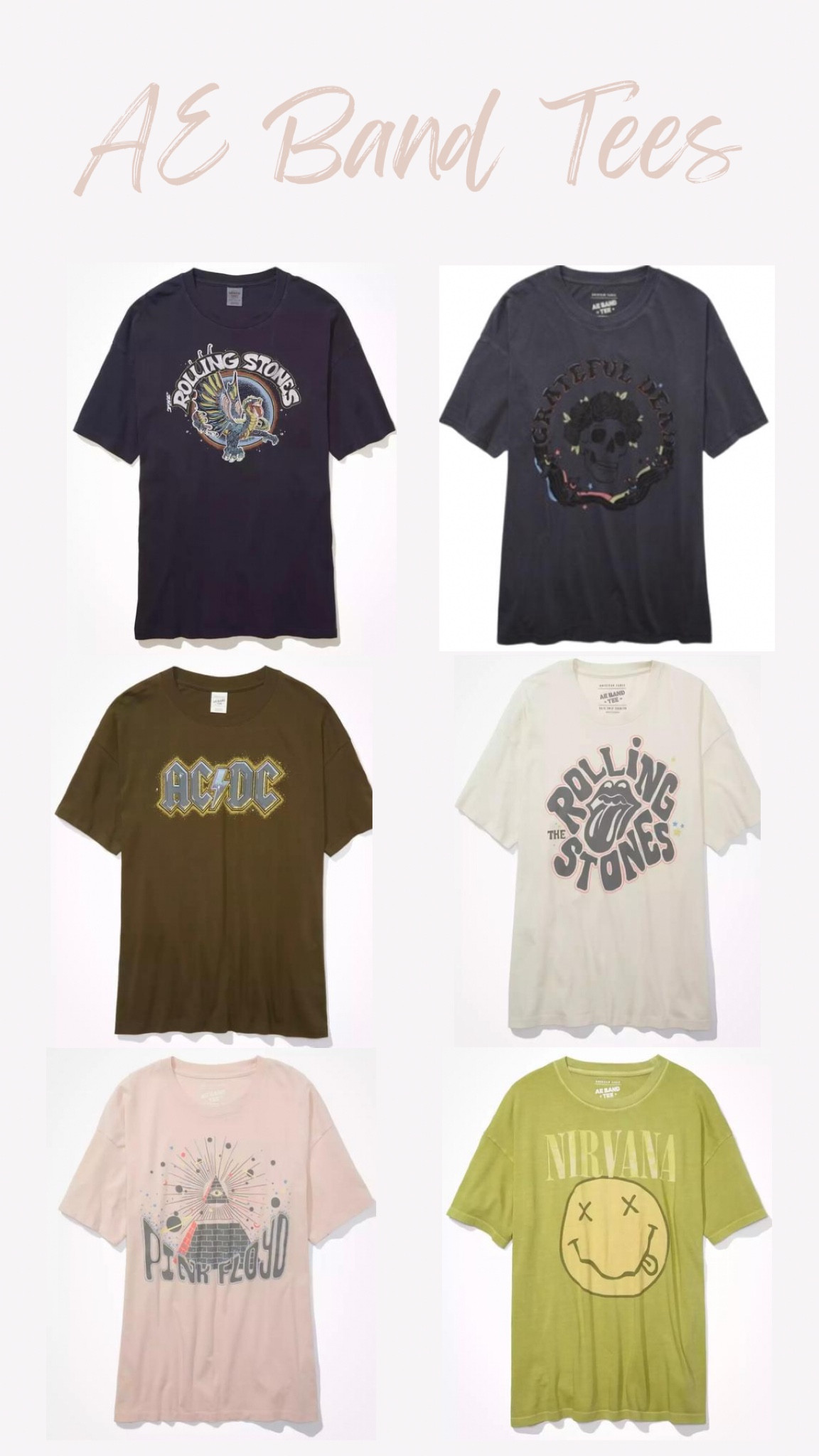 If you know my style at all it nearly always includes an oversized band tee. Band tees have always been my go-to for any occasion, what can I say? 

I've been shopping at American Eagle more and more lately + I've been buying all of their oversized band tees. My absolute favorite comfort style. 

#LTKFind #LTKstyletip