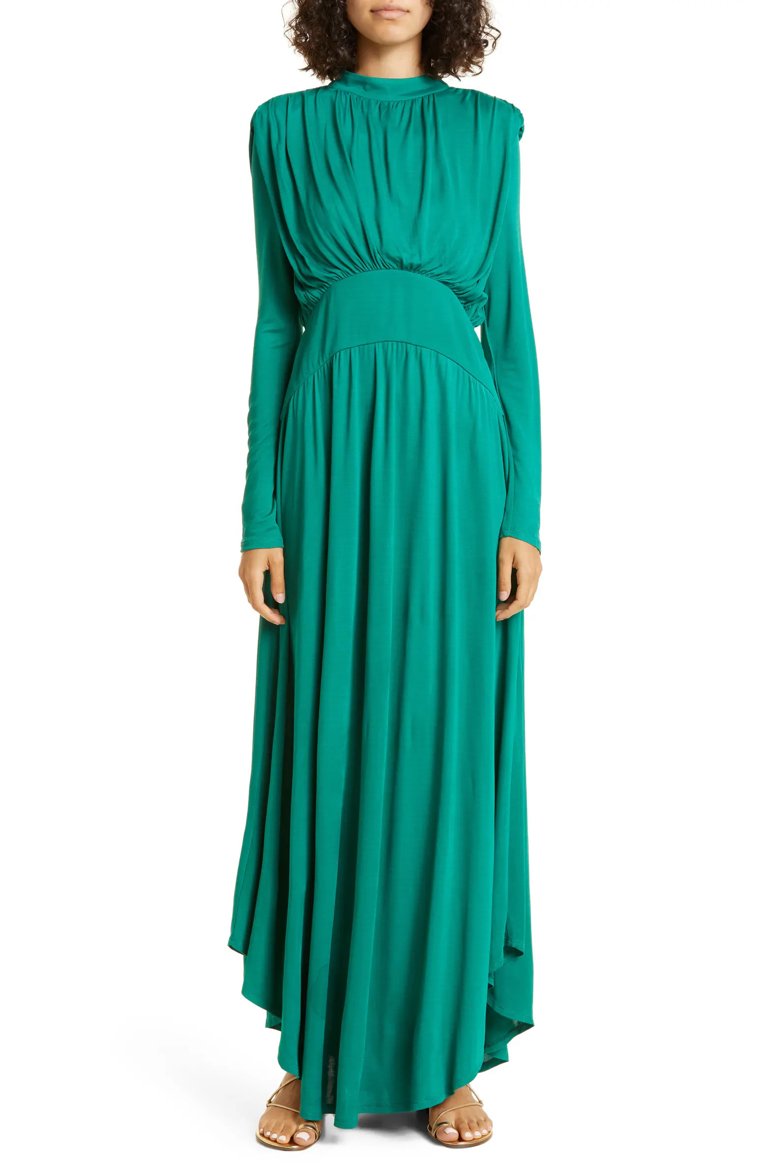 Mock Neck Long Sleeve Maxi Dress | Nordstrom