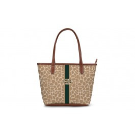 Chelsea Mini Zippered Tote - Monogram Stripe | Barrington Gifts