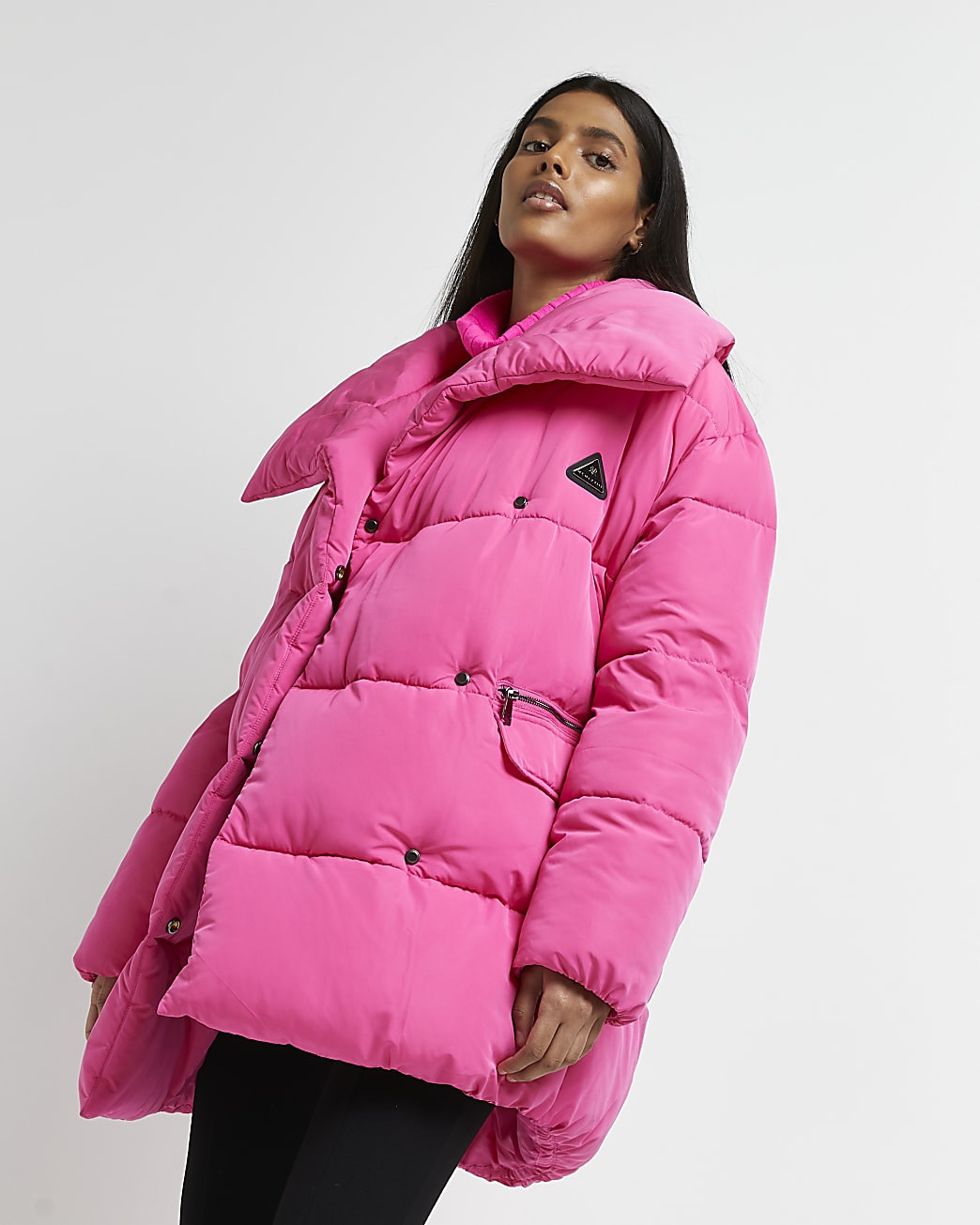 Pink oversized puffer coat | River Island (UK & IE)