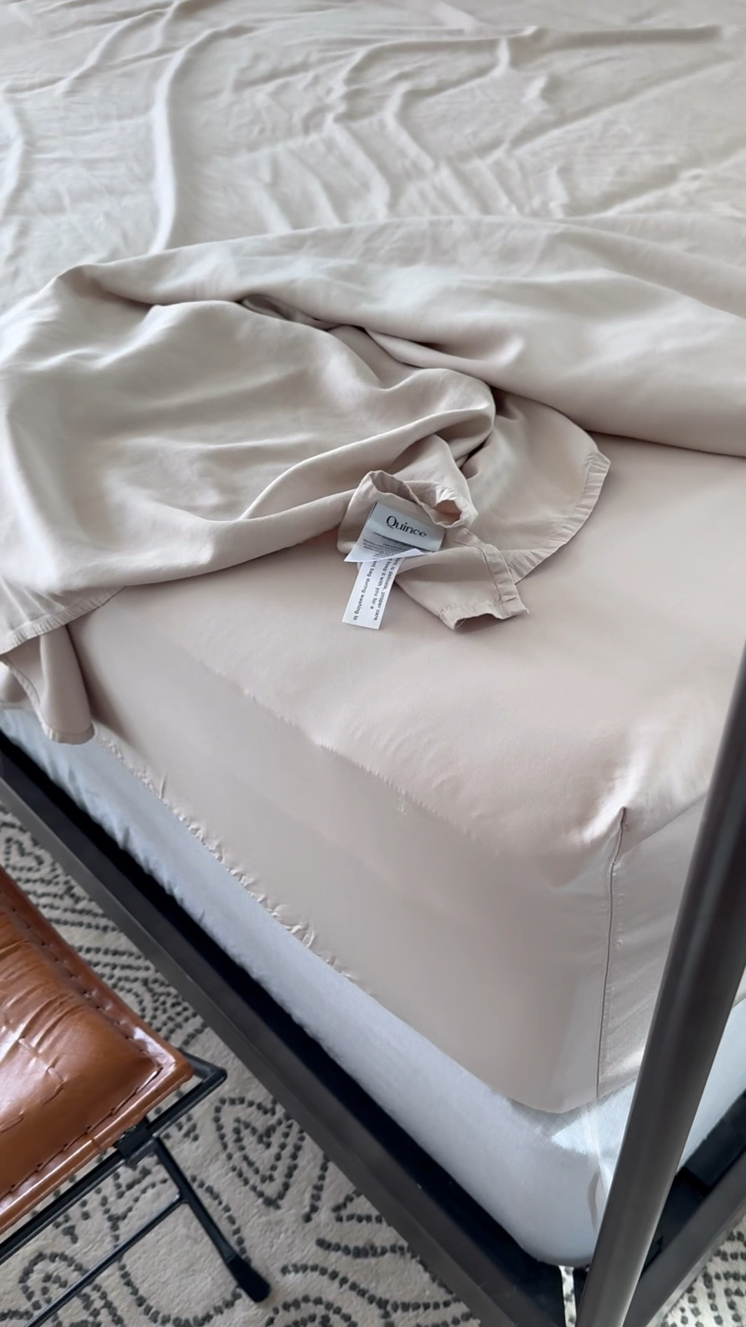 My Quince bamboo sheets! I’ve been raving about these and want you to see how little they wrinkle straight out of the dryer. They cover my mattress and stay put. The top sheet has great overhang on all sides. I know. I know. I can’t quit talking about but I truly love. My mattress is a Serta icomfort (our second one). The box spring cover is from Restoration Hardware as is the bed 

#LTKWatchNow #LTKHome #LTKOver40