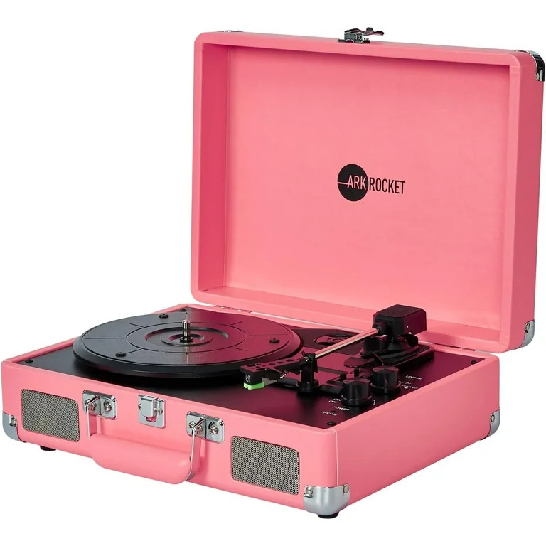 Arkrocket Curiosity Suitcase Bluetooth Turntable Vintage 3-Speed Record Player with Built-in Spea... | Walmart (US)