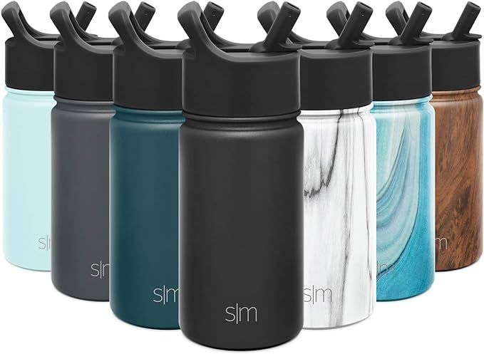 Simple Modern Insulated Water Bottle with Straw Lid Kids Reusable Wide Mouth Stainless Steel Flas... | Amazon (US)