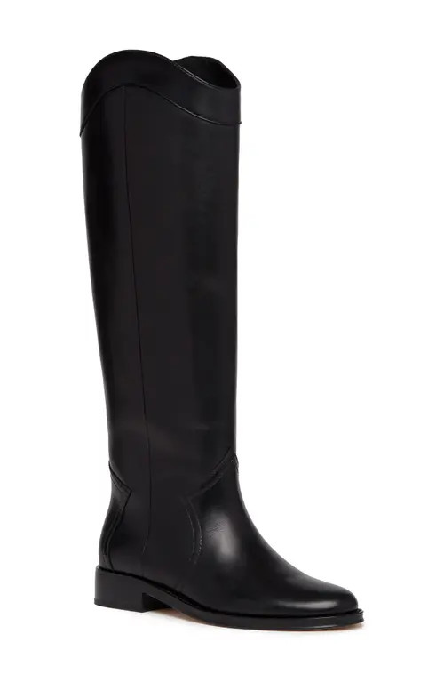 PAIGE Raina Knee High Riding Boot in Black at Nordstrom, Size 9 | Nordstrom