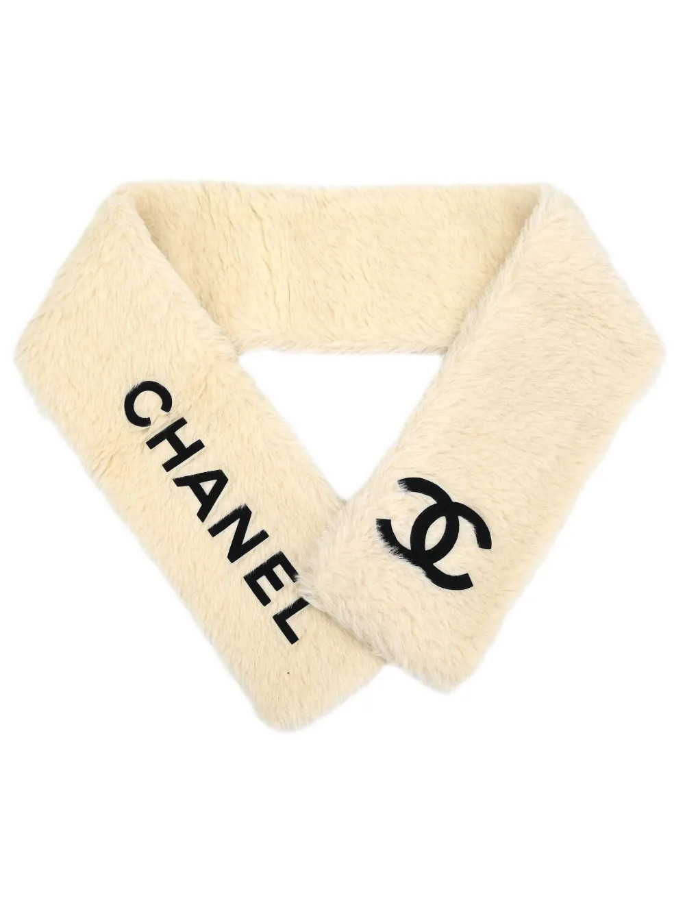 CHANEL Pre-Owned 1990-2000s CC scarf - White | Farfetch Global