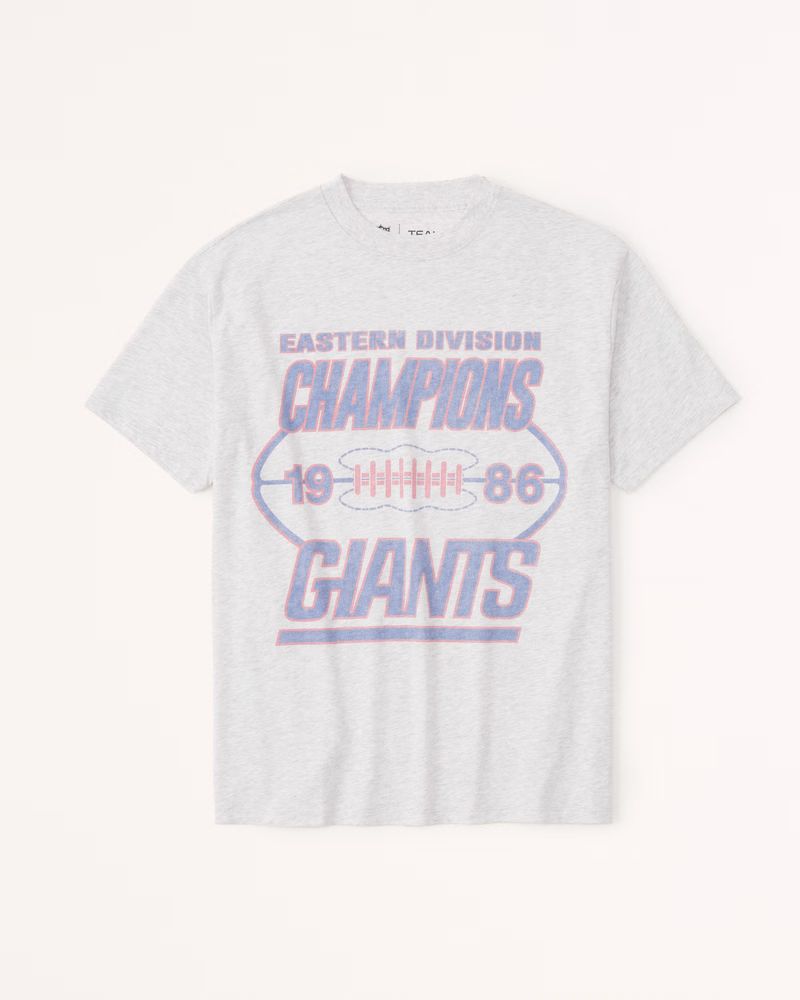 Oversized Boyfriend New York Giants Graphic Tee | Abercrombie & Fitch (US)