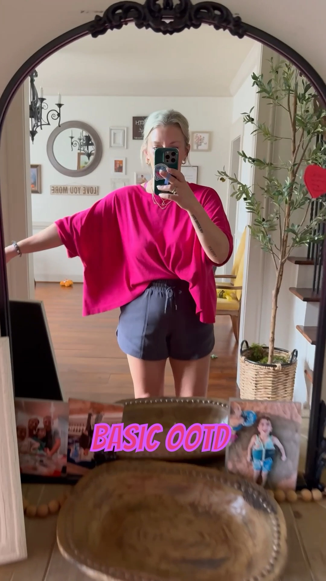 Basic top. Basic tee. Transition into fall in the south with this top. Wear with shorts or jeans. Comes in SO MANY different colors!! I’ve linked a couple of styles but same batwing oversized look - have them all - wearing medium to large (large when I want a more oversized fit) GET YOUR TRUE SIZE FOR NORMAL FIT! It will still be a little oversized bc that’s the style 😉 
#workinmomma #ootd #basictee #staplepeices #fallootd #summerootd #summerinsouth 

#LTKOver40 #LTKStyleTip #LTKWorkwear