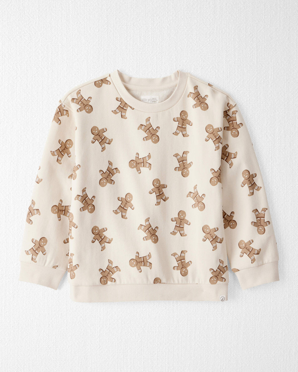 Kid Gingerbread Man Holiday Pullover Made with Organic Cotton - Little Planet | Carter's | Carter's Inc