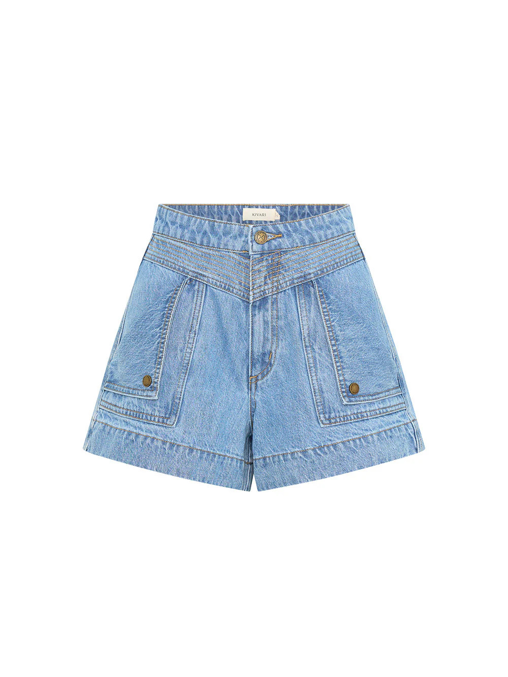 Celene Denim Short - Stonewash | Light Blue Denim Short | KIVARI | Kivari (Global minus AU/NZ)