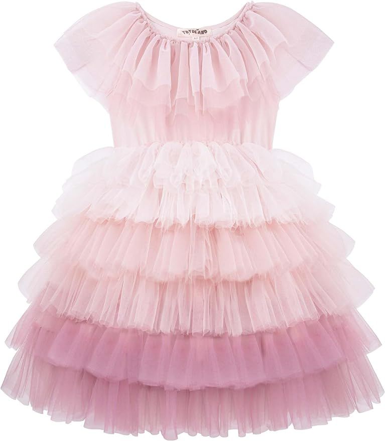 TUTULAND Tutu Dress for Girls - Gradient Sleeveless Tulle Dress Tiered Layered Toddler Dress for ... | Amazon (US)