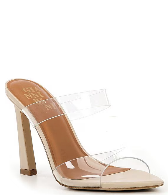 Oshie Clear Banded Pointed Toe Dress Slide Sandals | Dillard's