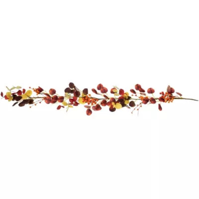Northlight 5' x 8" Berries and Leaves Artificial Fall Harvest Garland Unlit | Belk