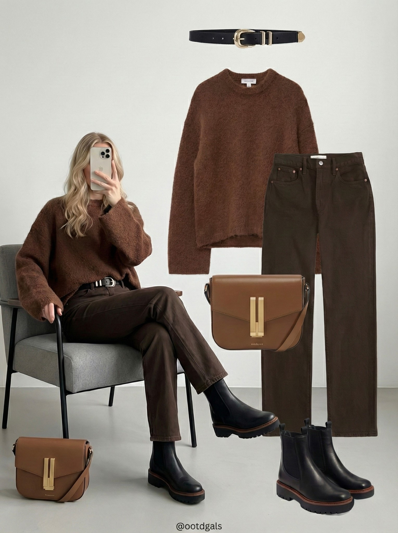 🤎 Chocolate Brown Layers 🤎

A textured brown knit creates a cozy focal point, paired with deep brown straight-leg trousers for a clean, tonal base. Black chunky ankle boots add contrast and structure, while the sleek leather belt sharpens the silhouette. Finished with a warm brown crossbody bag to keep everything polished and cohesive.

Everything linked and ready to shop ✨

#LTKSeasonal #LTKgrwm #LTKootd
