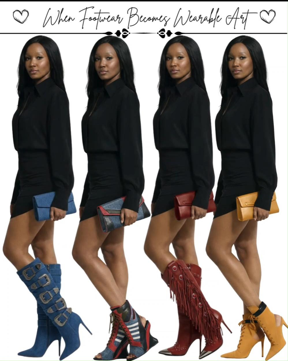 Some boots are just footwear... and then there are boots that feel like art 🖤

From bold silhouettes to intricate details and statement textures, this is all about boots and booties that transform an outfit the moment you step into them. The kind that instantly elevate even the simplest look and make getting dressed feel a little more exciting.

Whether you love edgy, denim, western inspired, dramatic fringe, or sculptural heels, these styles prove that a great pair of boots can be the centerpiece of the entire outfit...

#bootstyle #statementboots #artsystyle #booties #ltkshoes #ltkboots 

 #LTKootd