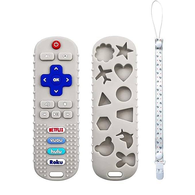 Silicone Baby Teething Toys,TV Remote Control Shape,Infant Sensory Toy for Babies 6-18 Months,BPA... | Amazon (US)