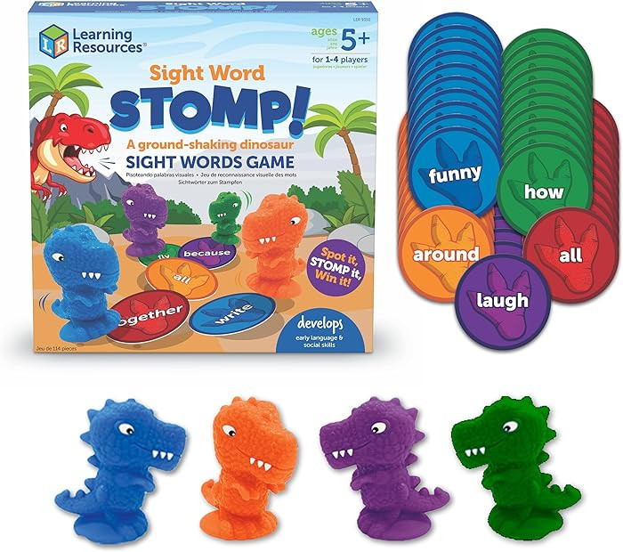 Learning Resources Sight Word Stomp! - Alphabet Toys, Phonics Flash Cards, Classroom Board Games,... | Amazon (US)
