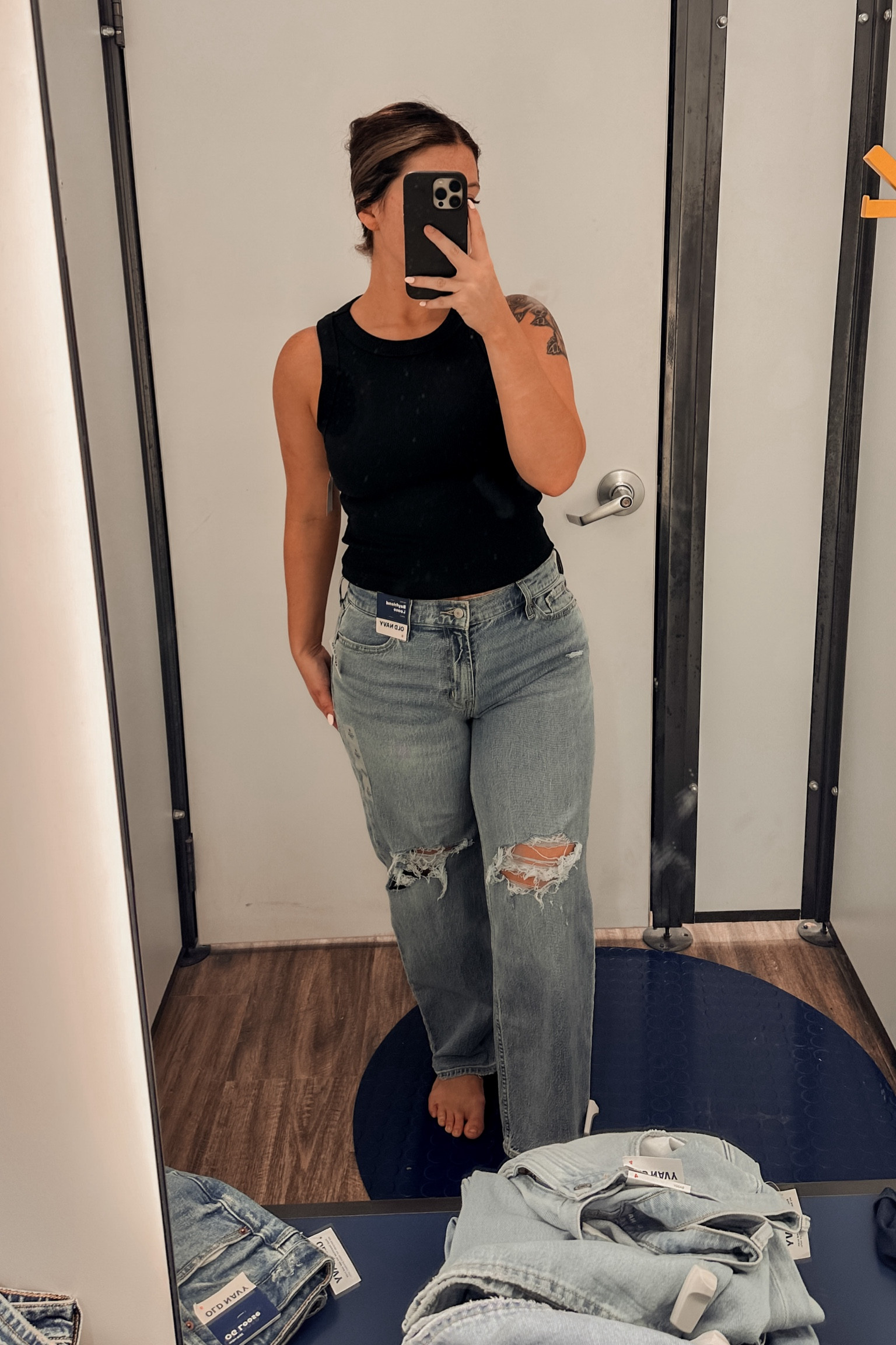 OG boyfriend denim, I'm in a 6!

#LTKFindsUnder50 #LTKMidsize #LTKStyleTip