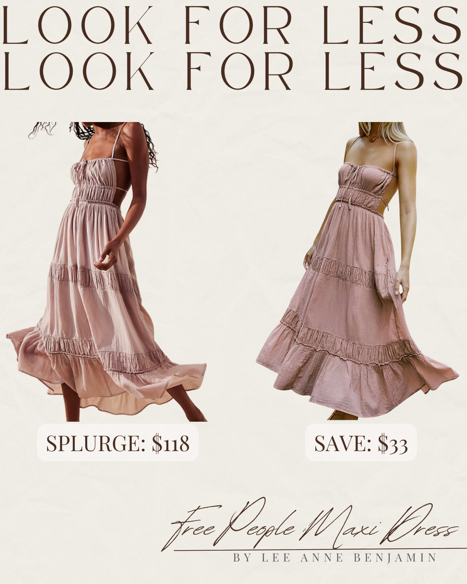 Free People look for less maxi dress! 

Lee Anne Benjamin 🤍

#LTKunder50 #LTKstyletip #LTKsalealert