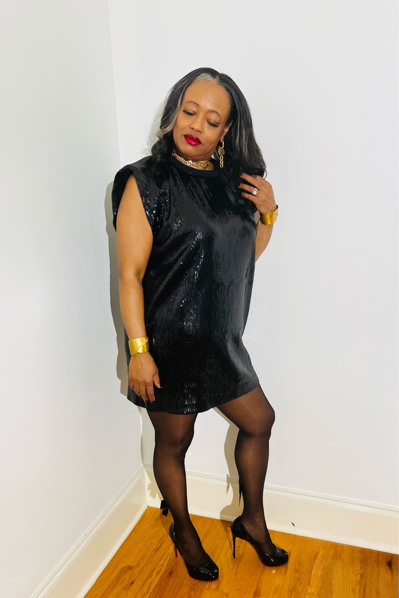 I wore this for my birthday, but it’s a sexy date night look or a Valentine’s Day look if you add accents of red or pink. What I loved most was that it was comfortable and flattering.🥰

#LTKOver40 #LTKSaleAlert #LTKParties