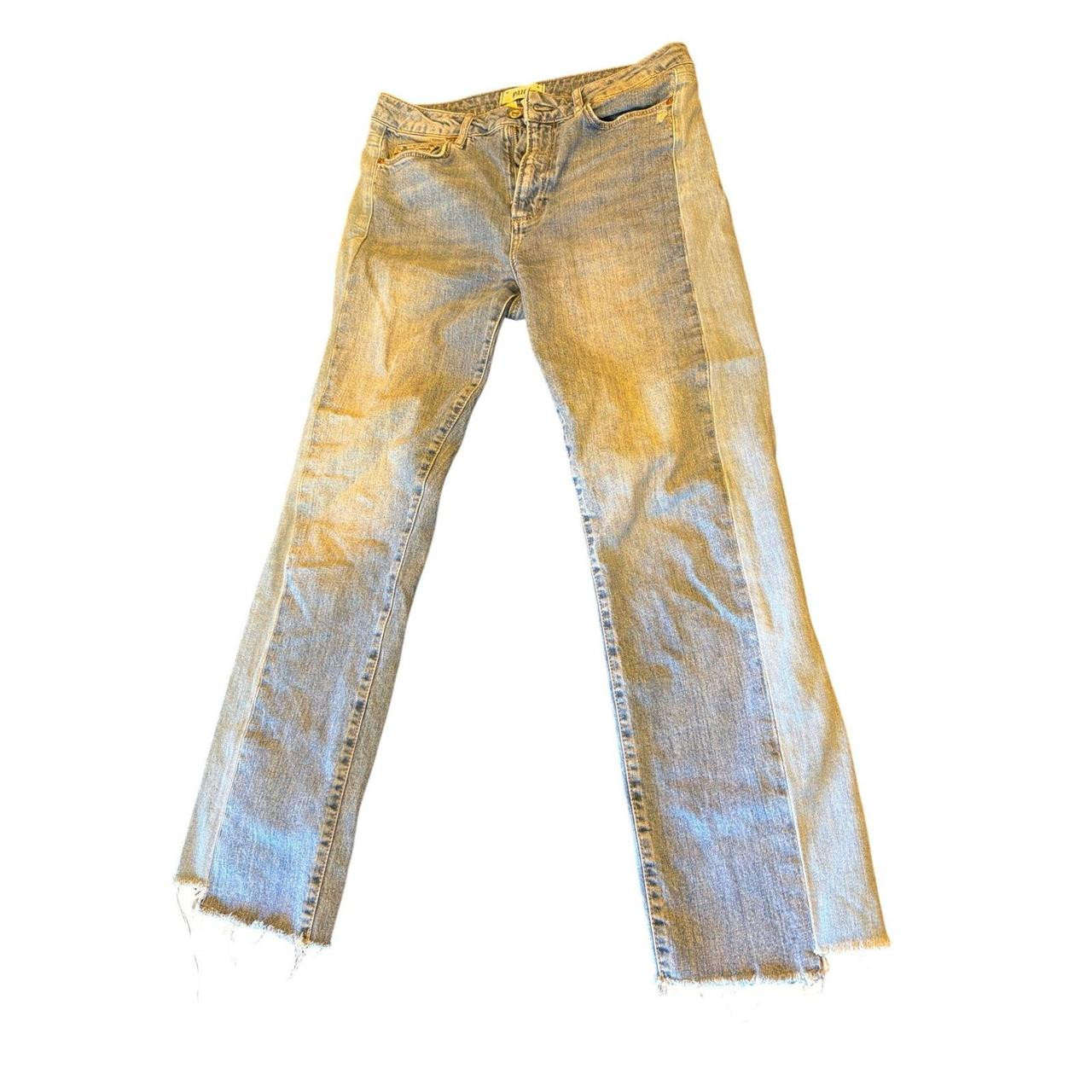 PAIGE Women's High waisted Distressed Jeans - Blue - 30 | Depop US