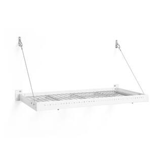 Pro Series 24 in. x 48 in. Steel Garage Wall Shelving in White (2-Pack) | The Home Depot