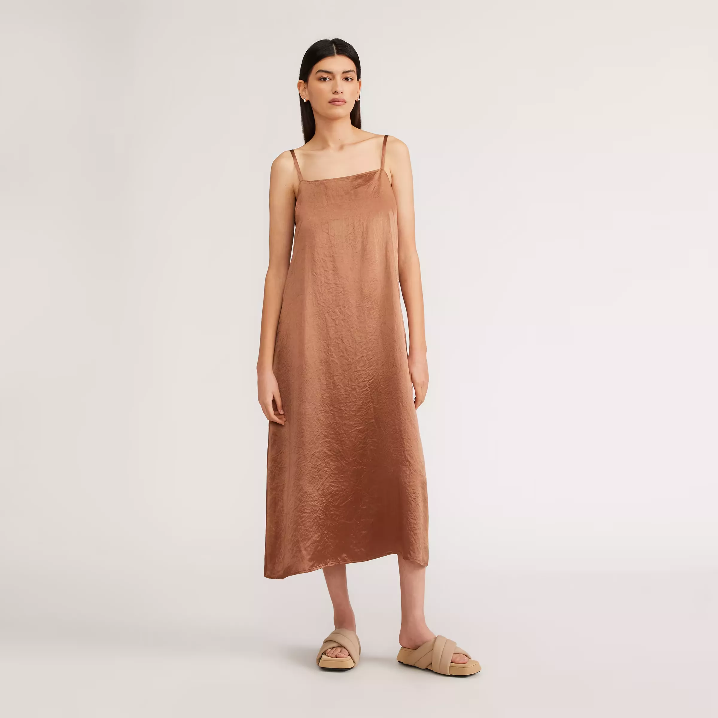 The Satin Square Neck Slip Dress curated on LTK