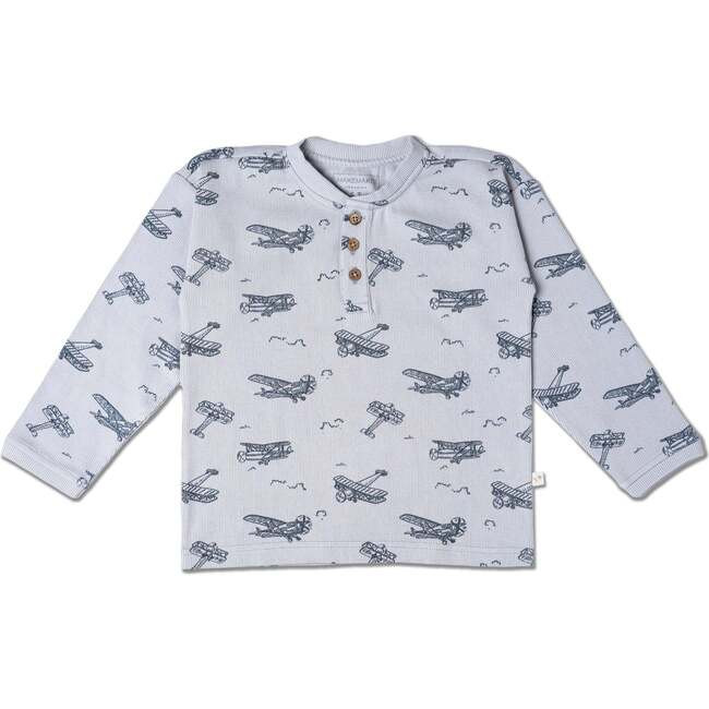 Organic Henley Tee, Airplanes | Maisonette