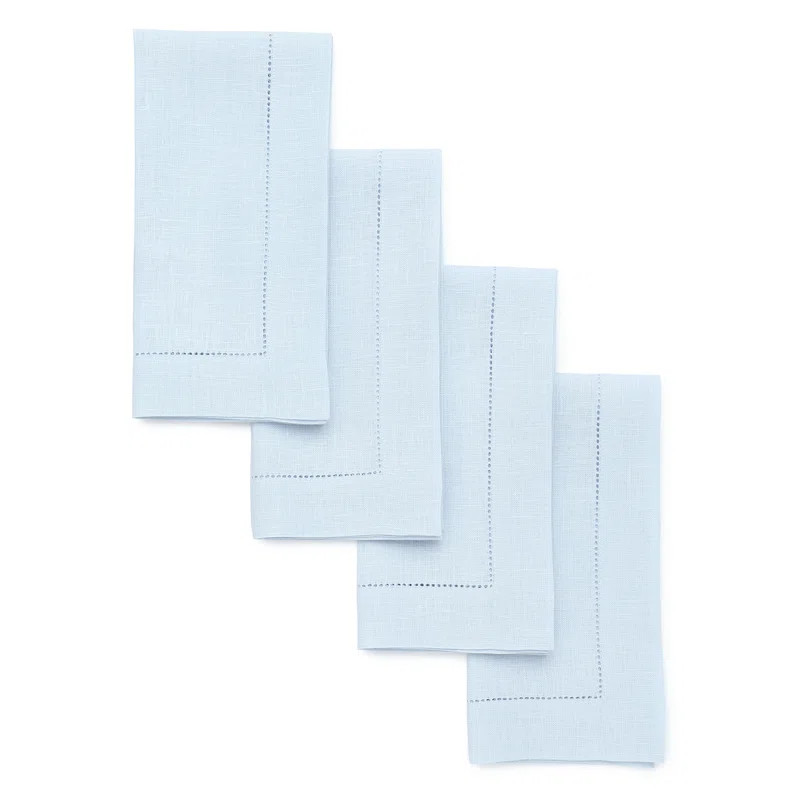 Classic Hemstitch - 100% Pure Linen Dinner Napkins (Set of 4) | Wayfair North America