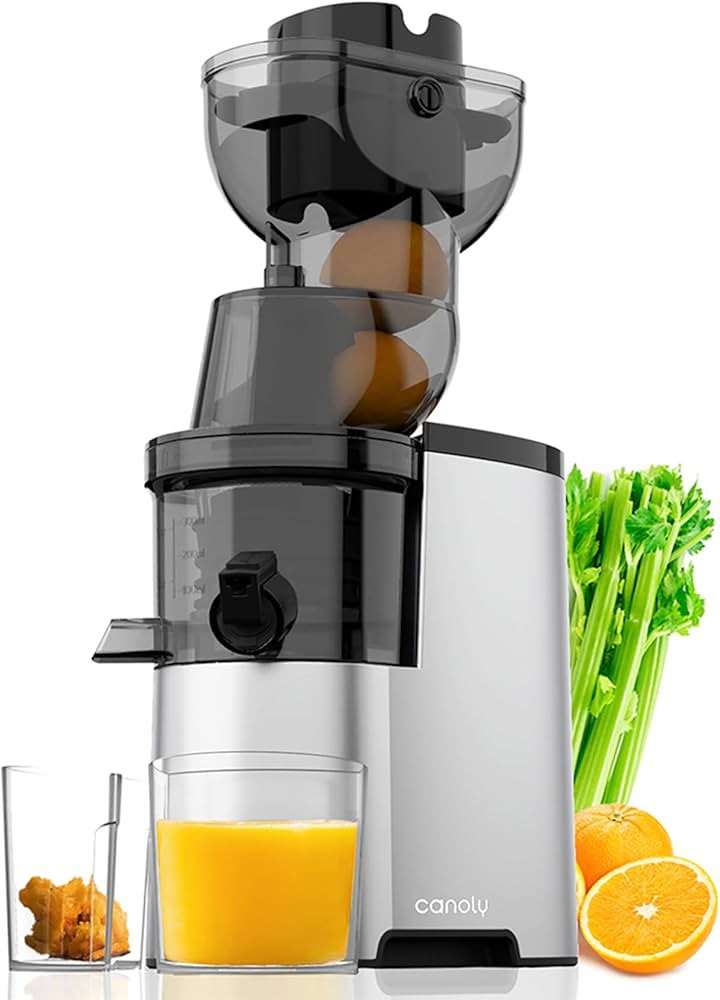 Masticating Juicer Machines, 4.1-inch(104mm) Powerful Slow Cold Press Juicer with Large Feed Chut... | Amazon (US)