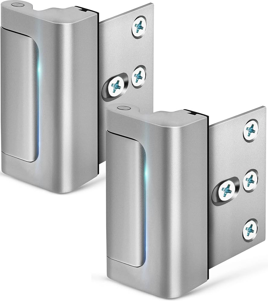 Home Security Door Lock, 2 Pack Childproof Door Reinforcement Lock with 3 Inch Stop Withstand 800... | Amazon (US)