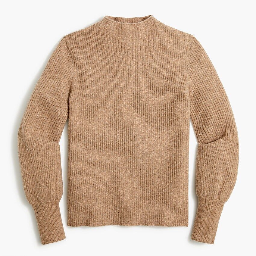 Ribbed mockneck sweater in extra-soft yarn | J.Crew Factory