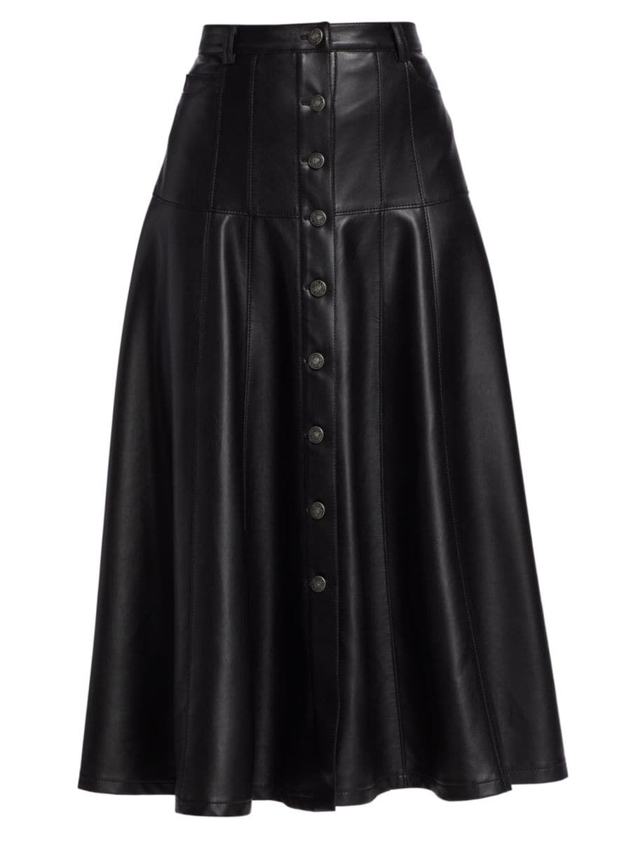 Veena Vegan Leather Midi-Skirt | Saks Fifth Avenue