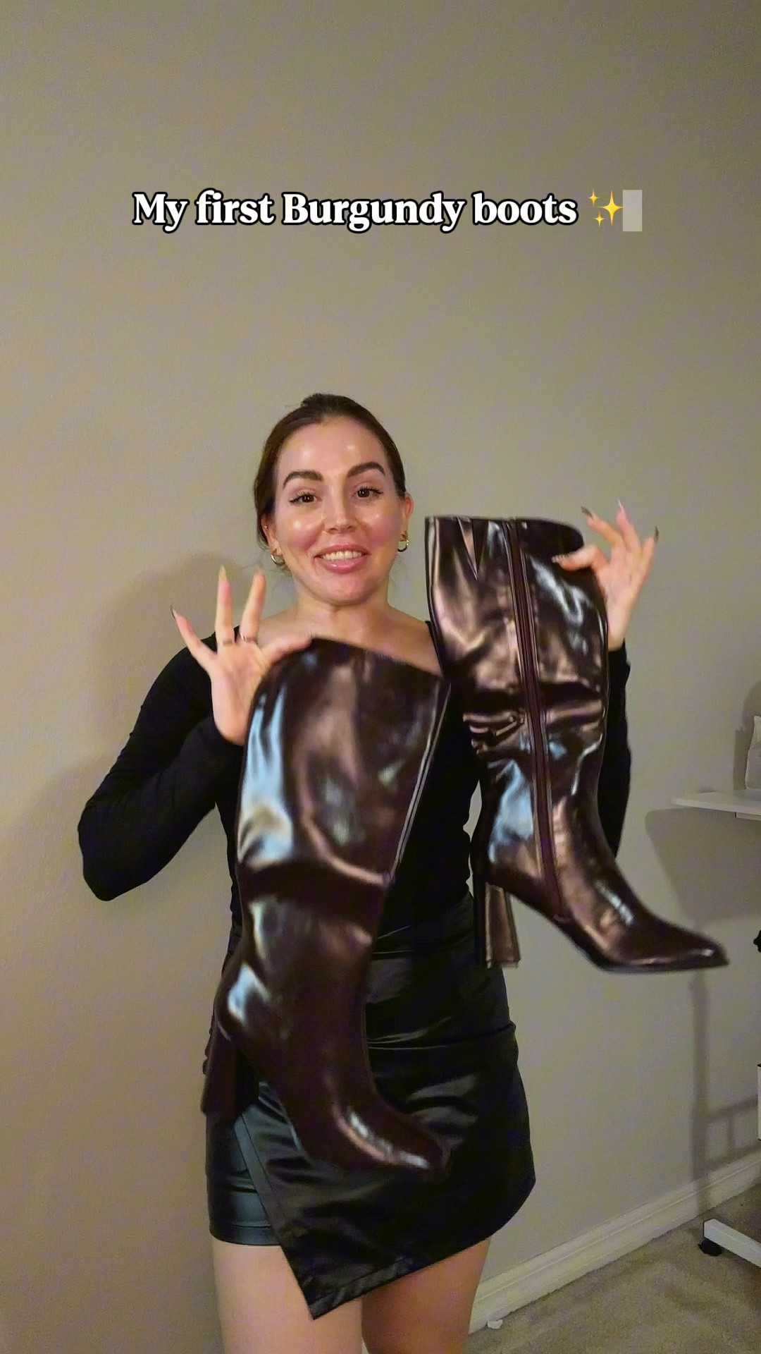 My firsts burgundy boots 🥹✨
I got them in 7 and they fit perfect

#winterboots #burgundyboots #boots 

#LTKCyberWeek #LTKgrwm #LTKFindsUnder50