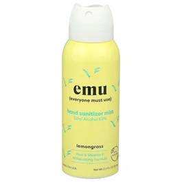 Emu Lemongrass Hand Sanitizer Mist, 2.2 Ounce -- 6 per case | Food Service Direct