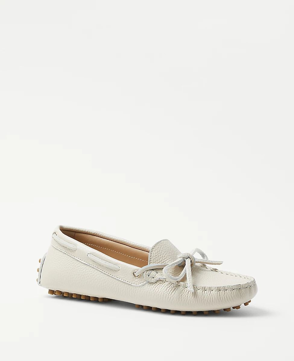 AT Weekend Leather Driving Moccasins | Ann Taylor (US)
