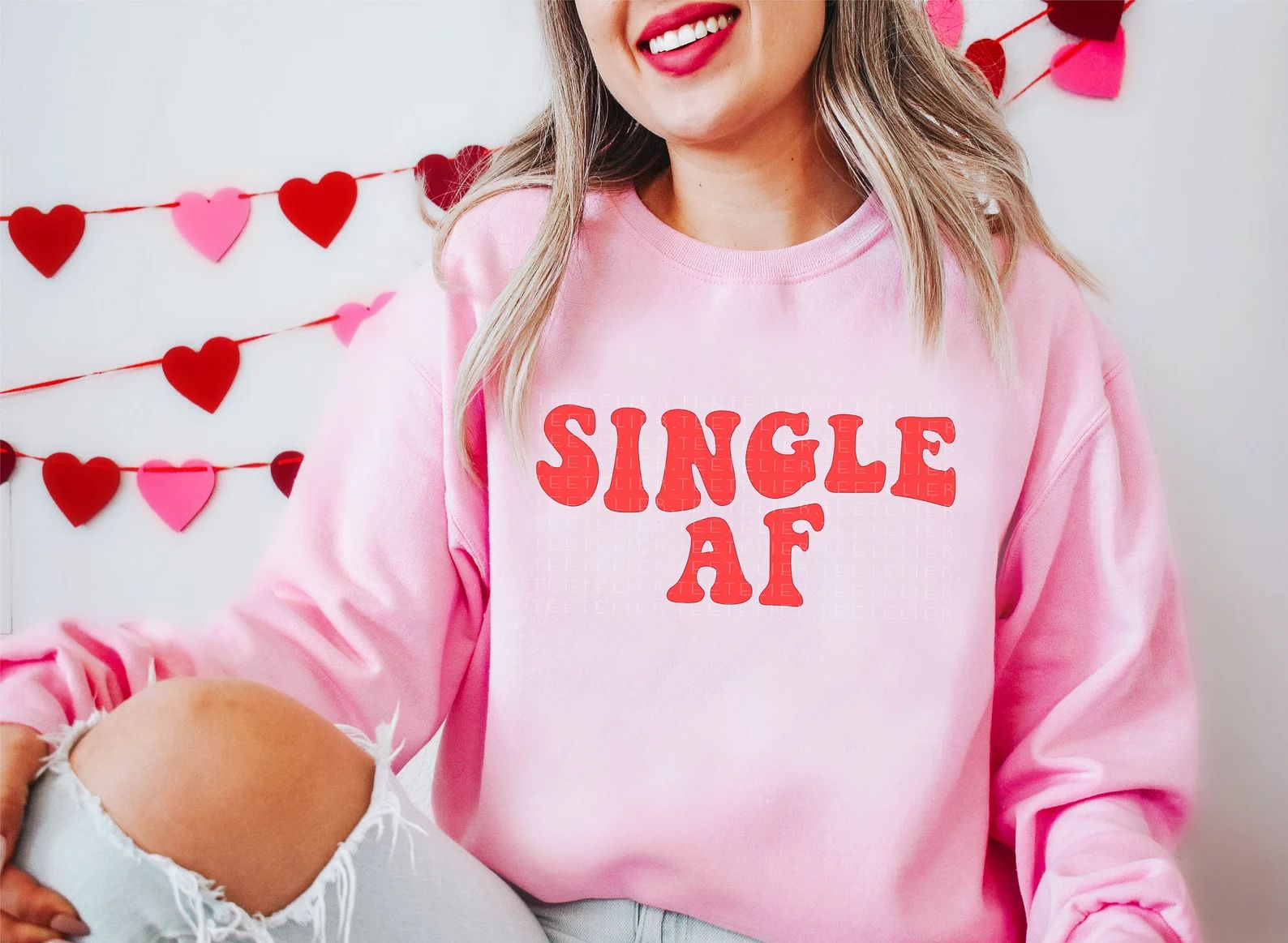 Single AF Sweatshirt Valentines Day Sweatshirt Retro | Etsy | Etsy (US)