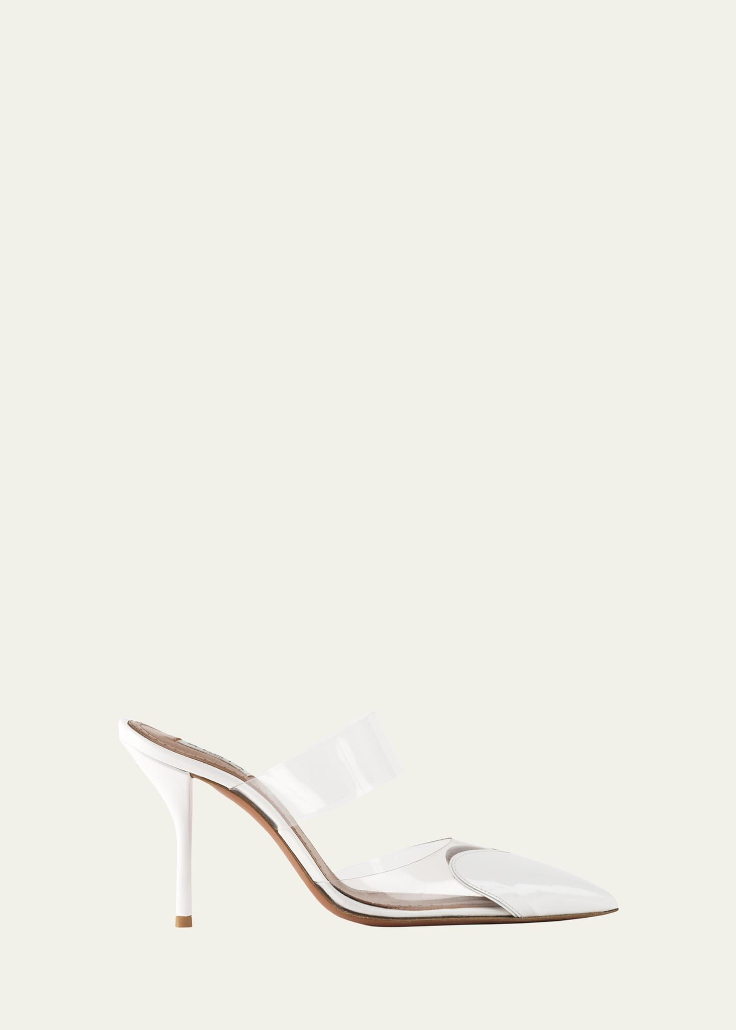 ALAIA Clear Cap-Toe Mule Pumps | Bergdorf Goodman