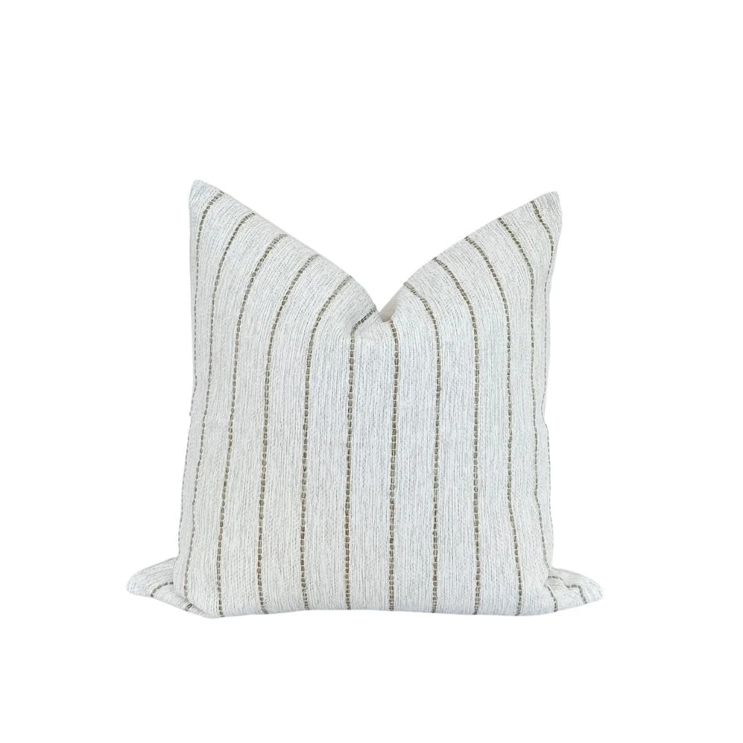 The Olivia l Woven Throw Pillow l Striped Pillow Cover l White and beige Pillow l Neutral Home De... | Etsy (CAD)