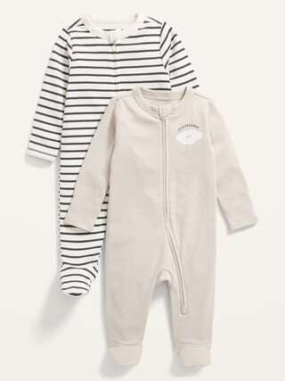 Unisex 2-Pack Sleep & Play Footed One-Piece for Baby | Old Navy (US)