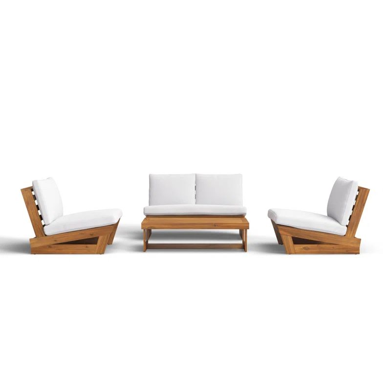 Louise 4 Piece Sofa Seating Group with Cushions | Wayfair North America