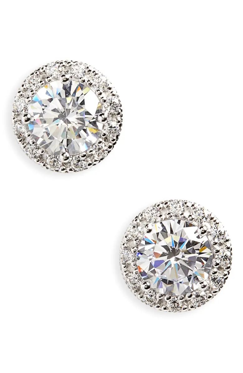 Pavé Cubic Zirconia Stud Earrings | Nordstrom