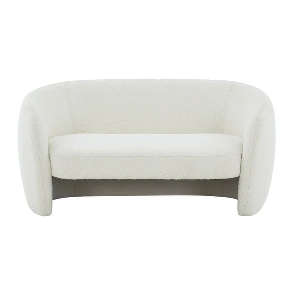 SAFAVIEH Couture Zhao Curved Loveseat - Ivory - 60.6 IN W x 31.1 IN D x 30.3 IN H | Bed Bath & Beyond