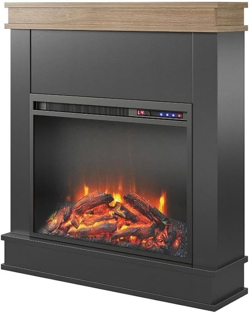 Ameriwood Home Mateo 30 Inch Electric Fireplace with Mantel, Replaceable Fireplace Insert Heater,... | Amazon (US)