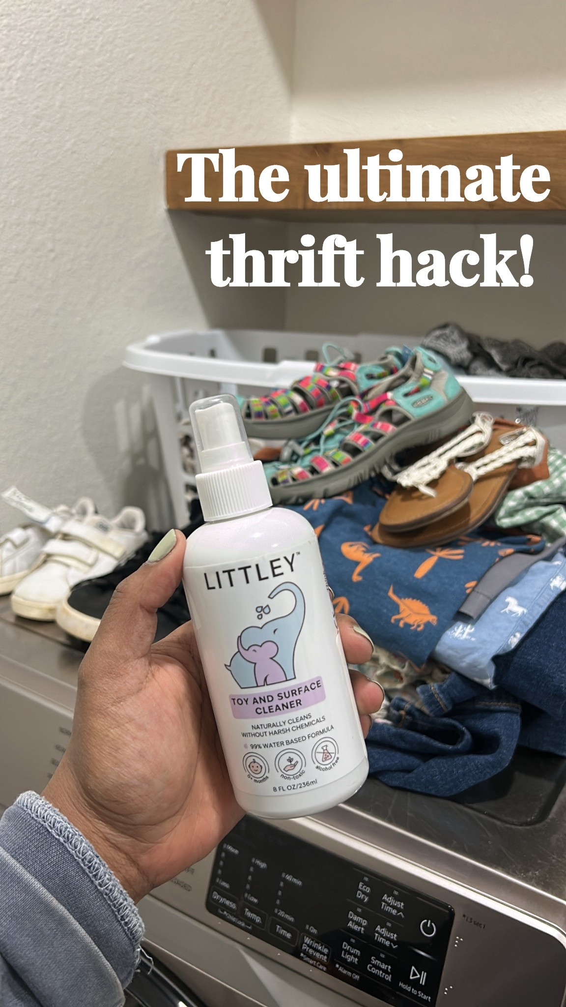 Y’all know I’m here for all things thrifty, forever and ever, amen! 

I can’t believe I hadn’t thought of this sooner- it’s always hard to clean kids shoes from the thrift store, until now!!

No more dye bleeding, mildewy shoes, fear of leftover fungus, now I can spritz and keep it moving! 

#LTKBaby #LTKKids #LTKmomlife