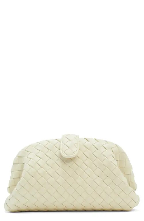 Bottega Veneta The Lauren 1980 Intrecciato Leather Clutch in String/M Brass at Nordstrom | Nordstrom