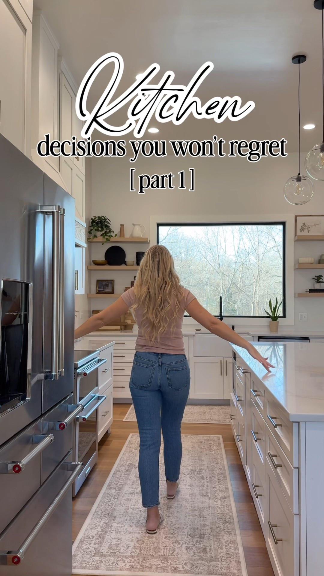 Make sure you add ample space between your counters and your island! 