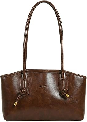Vintage Shoulder Bag for Women,Y2k Fall Purse With Top Handle Leather Hobo Handbag Small Shoulder... | Amazon (US)