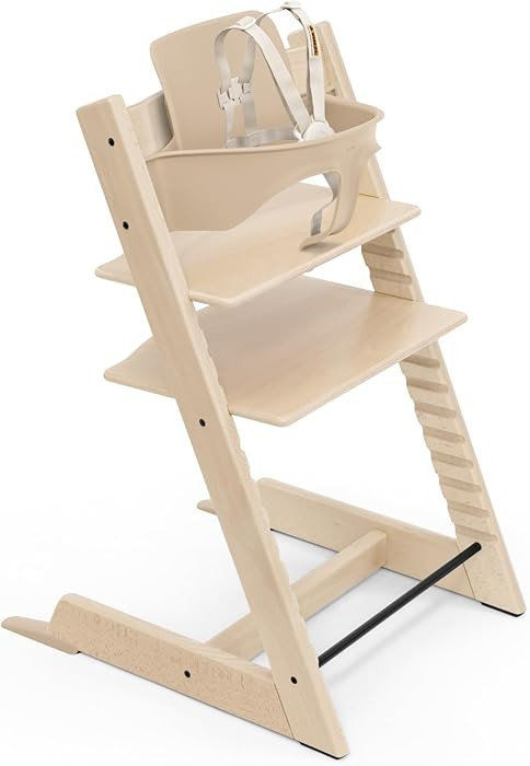 Stokke Tripp Trapp High Chair 2, Natural - Includes Chair + Baby Set with Removable Harness for C... | Amazon (US)